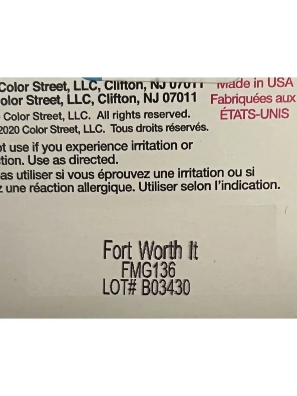 4 Pack! Color Street Baton Rougey / Flagtime Gal / Swiss & Tell / Fort Worth It